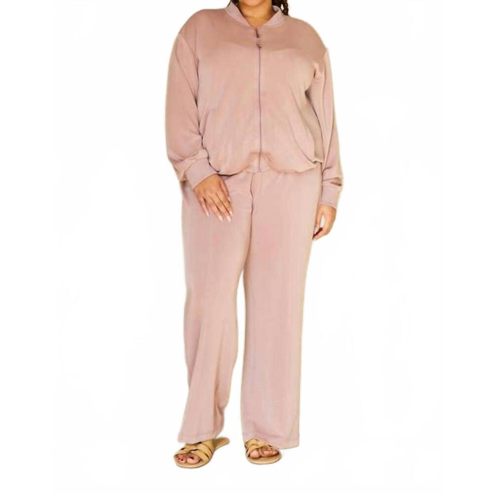 NEW SKIES ARE BLUE soft modal bomber jacket in mauve